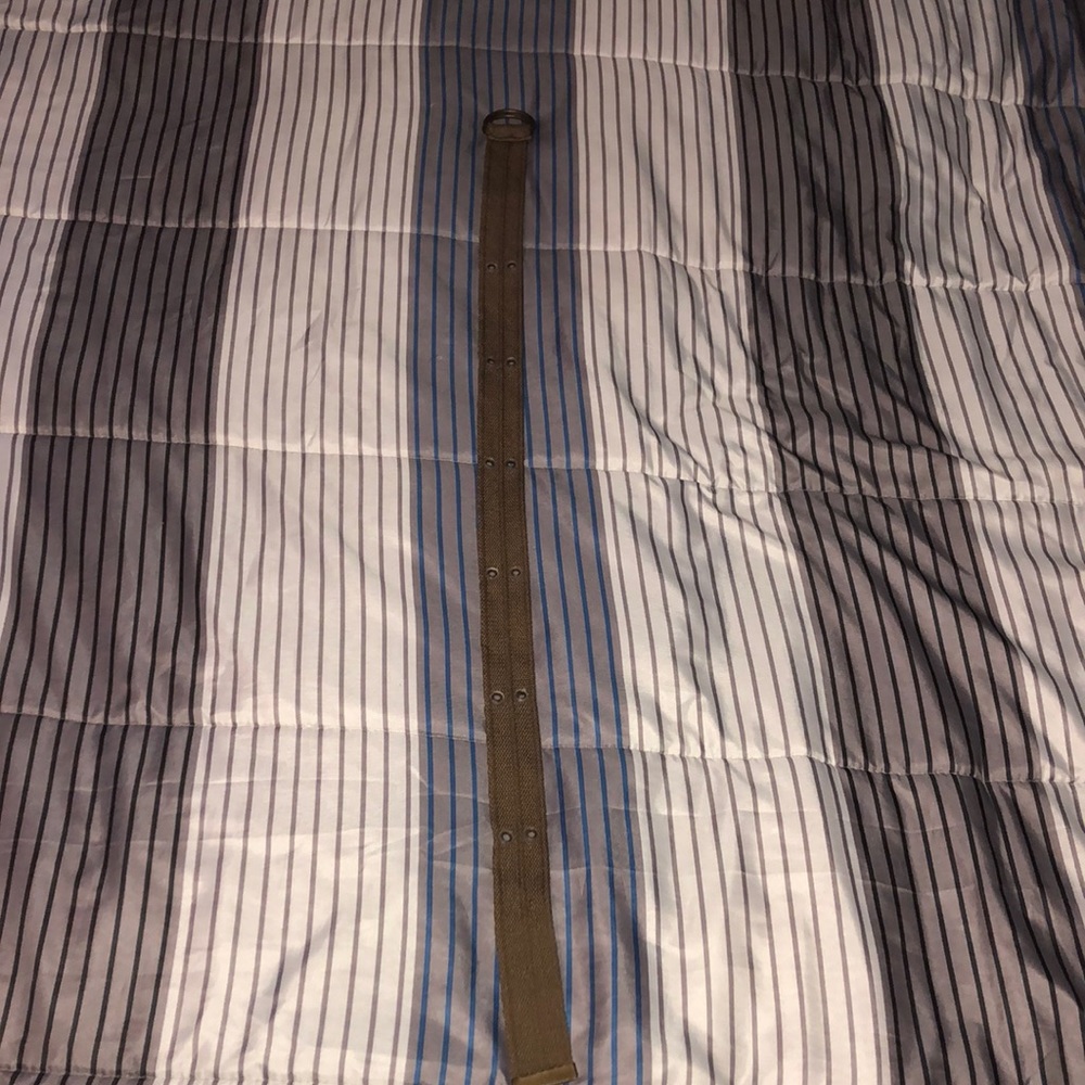 33” Brown casual cloth belt with metal holes